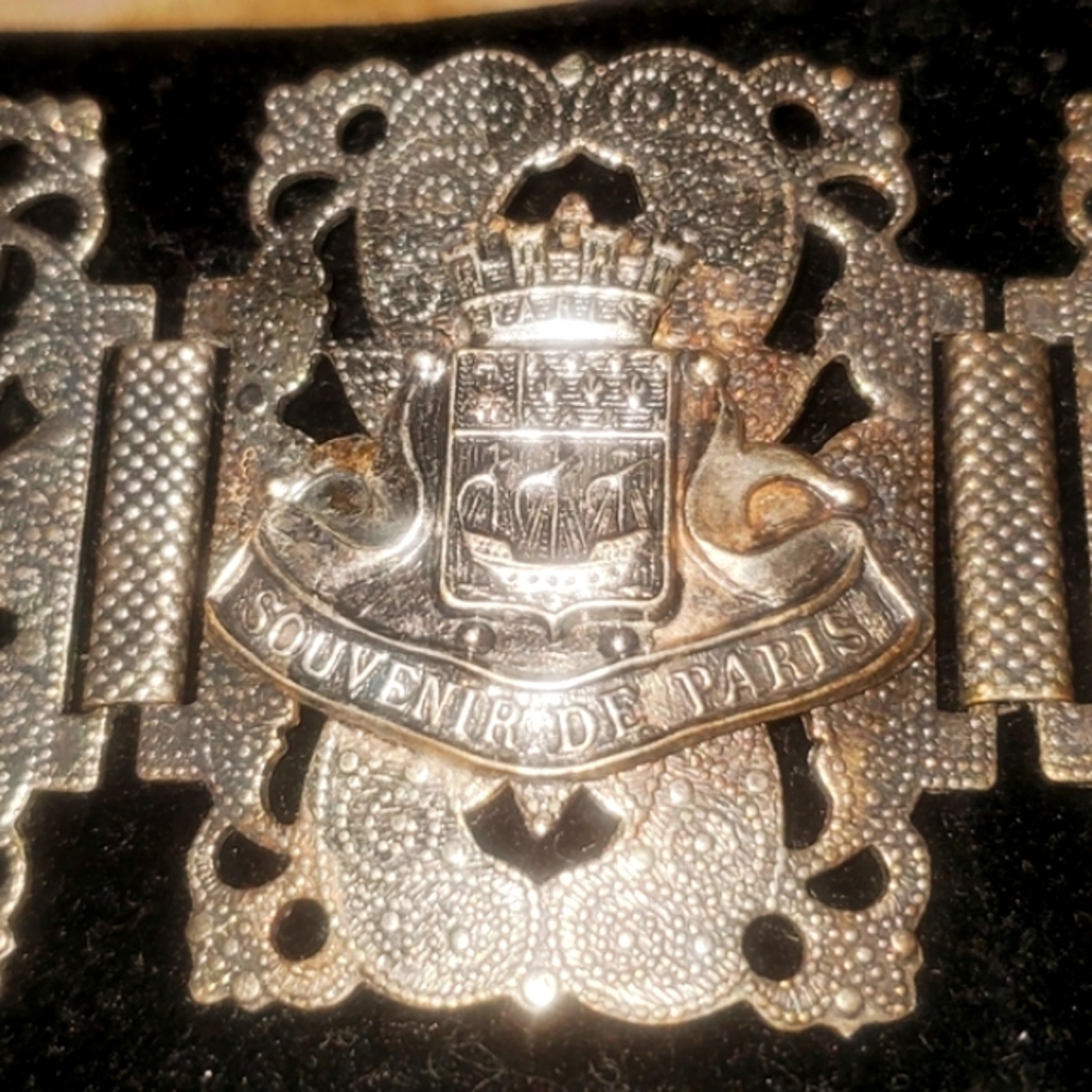 VGT Silver Paris France Souvenir Filigree Bracelet